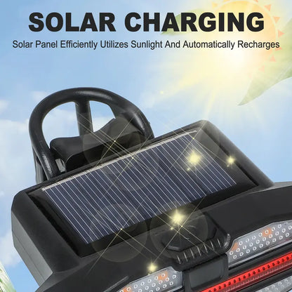 RideSignal™ Solar Bike Tail Light – Rechargeable Safety Light with Remote Control