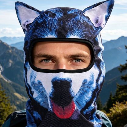 3D Animal Ears Balaclava Face Mask UV Protection Cooling Hood