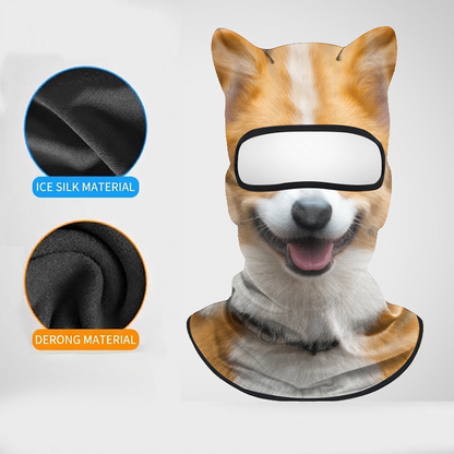 3D Animal Ears Balaclava Face Mask UV Protection Cooling Hood