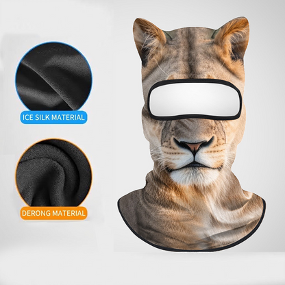 3D Animal Ears Balaclava Face Mask UV Protection Cooling Hood