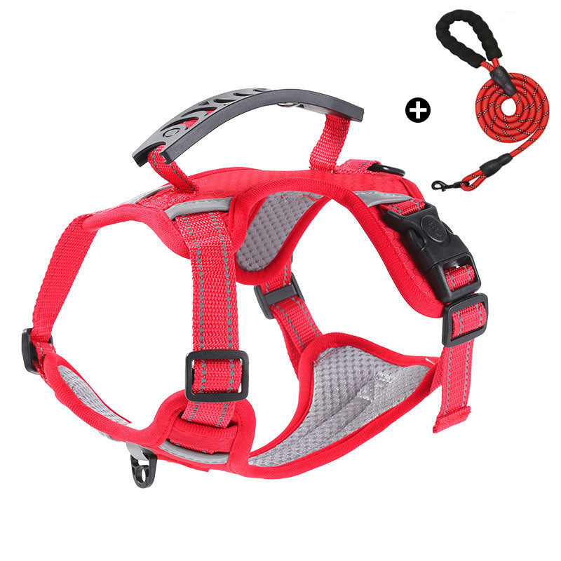 Pet Vest-Style Harness Leash – Anti-Pull, Secure Buckle & Reflective Design
