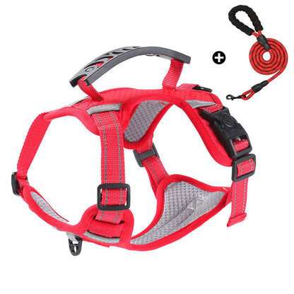 Pet Vest-Style Harness Leash – Anti-Pull, Secure Buckle & Reflective Design