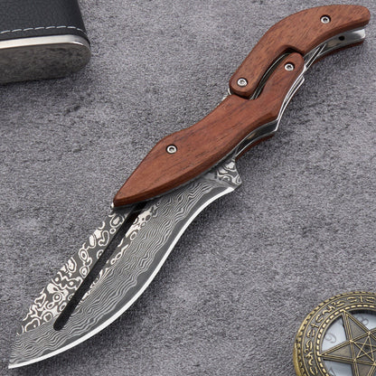 ObsidianMech X-1: Mechanical Damascus EDC Kinetic Folder