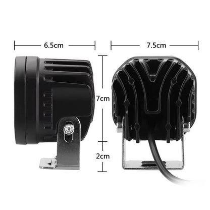 3 Inch 4 LED Offroad Work Light Bar Pod Adjustable Bracket