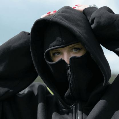 AeroPeak High - Neck Hooded Sweatshirt – Urban Outdoor Warmth - Terozi