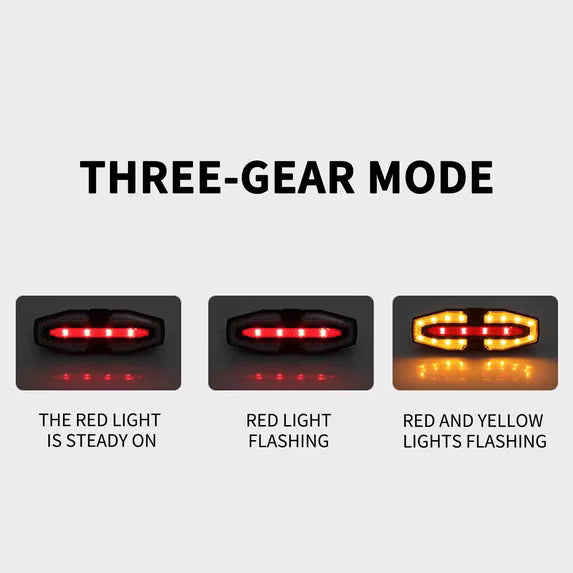 RideSignal™ Solar Bike Tail Light – Rechargeable Safety Light with Remote Control