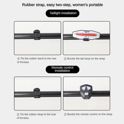 RideSignal™ Solar Bike Tail Light – Rechargeable Safety Light with Remote Control