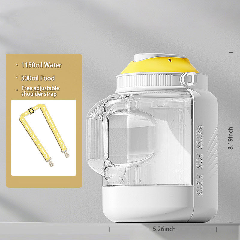 Water & Food Integrated Pet Travel Bottle: Leak-Proof Seal, Large Capacity, Heat-Resistant