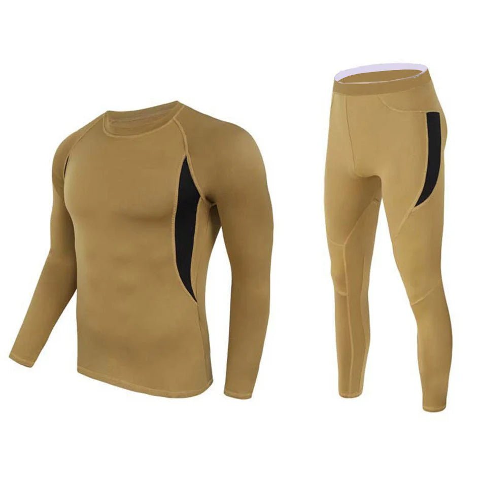 Men's Stretch Thermal Underwear Tactical Sports Shapewear Set - Terozi