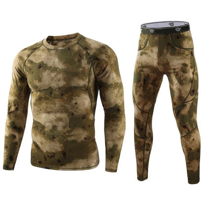 Men's Stretch Thermal Underwear Tactical Sports Shapewear Set - Terozi