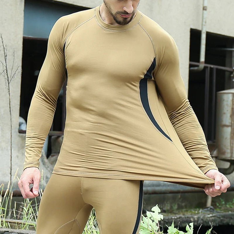Men's Stretch Thermal Underwear Tactical Sports Shapewear Set - Terozi