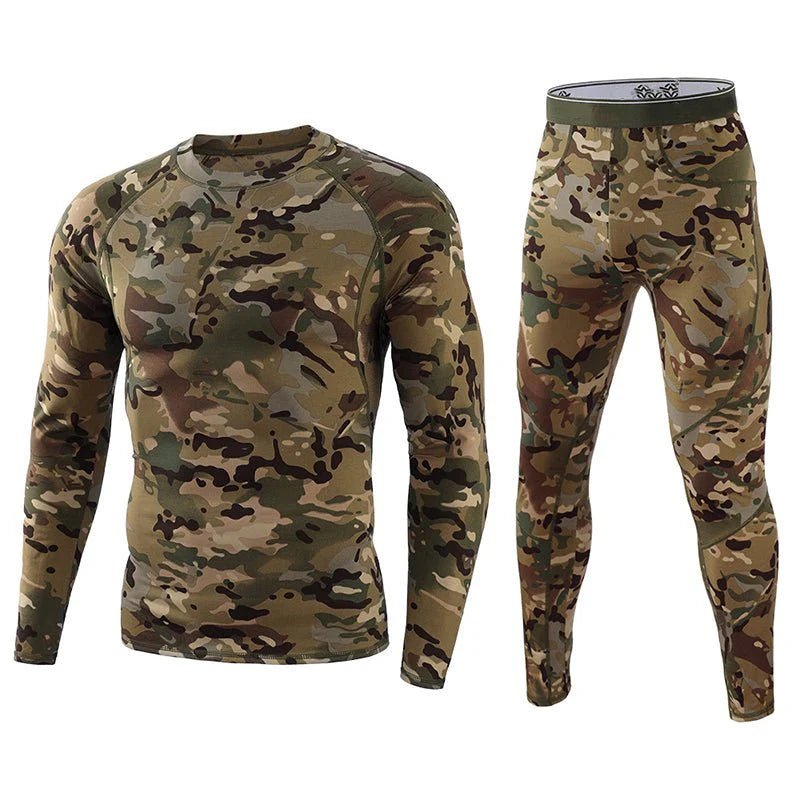 Men's Stretch Thermal Underwear Tactical Sports Shapewear Set - Terozi