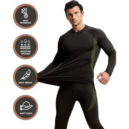 Men's Stretch Thermal Underwear Tactical Sports Shapewear Set - Terozi