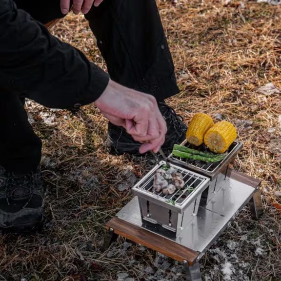 Portable Foldable Pocket Grill – Stainless Steel Outdoor BBQ Rack - Terozi