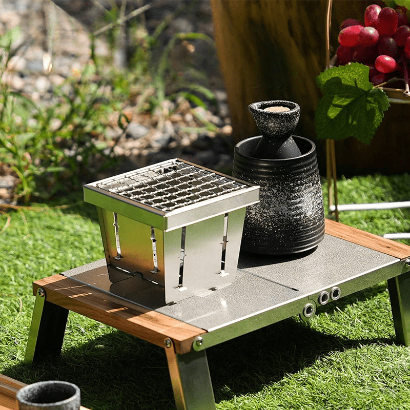 Portable Foldable Pocket Grill – Stainless Steel Outdoor BBQ Rack - Terozi
