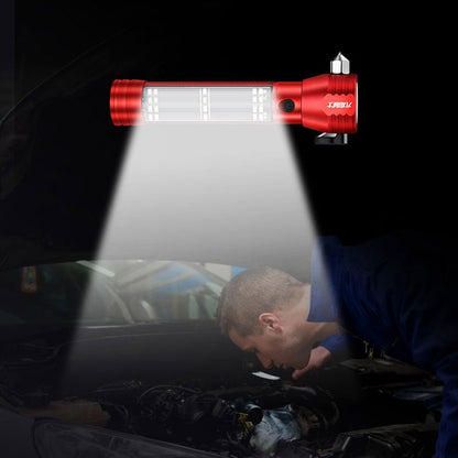 Rechargeable Solar Powered Emergency Hammer Flashlight: Alarm & Safety Tool - Terozi