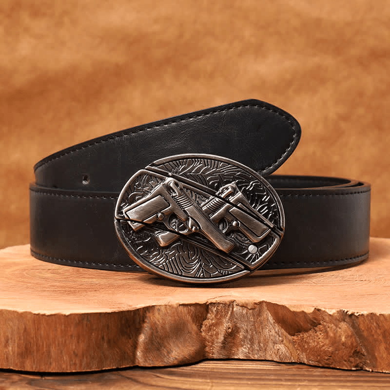 RetroCraft Knife Belt – Classic Leather with Hidden Folding Blade - Terozi