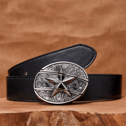 RetroCraft Knife Belt – Classic Leather with Hidden Folding Blade - Terozi