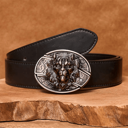 RetroCraft Knife Belt – Classic Leather with Hidden Folding Blade - Terozi