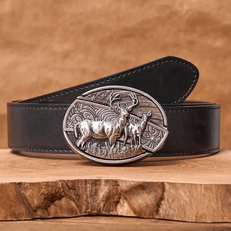 RetroCraft Knife Belt – Classic Leather with Hidden Folding Blade - Terozi