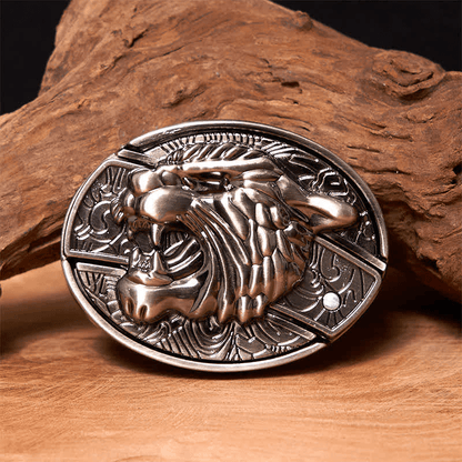 RetroCraft Knife Belt – Classic Leather with Hidden Folding Blade - Terozi