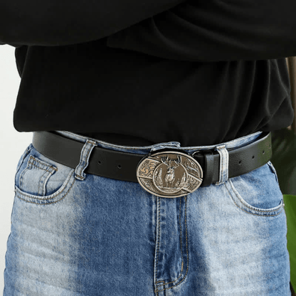 RetroCraft Knife Belt – Classic Leather with Hidden Folding Blade - Terozi