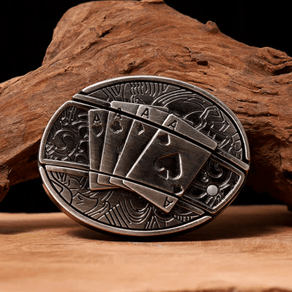 RetroCraft Knife Belt – Classic Leather with Hidden Folding Blade - Terozi