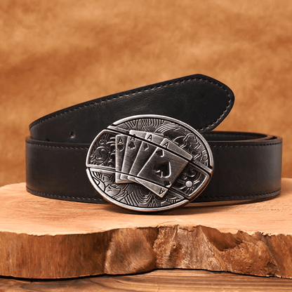 RetroCraft Knife Belt – Classic Leather with Hidden Folding Blade - Terozi