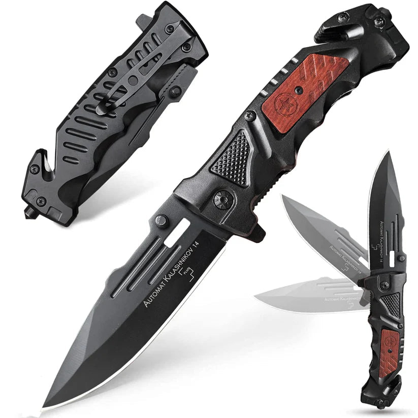 Tactedge Stainless Steel Folding Knife – Outdoor Survival Tool - Terozi
