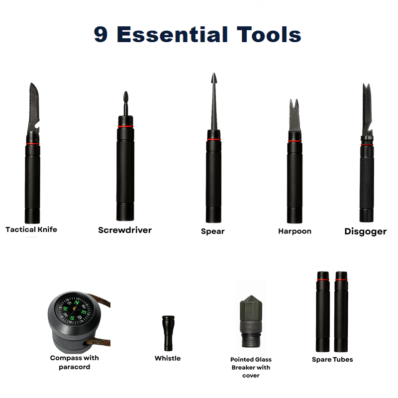 Terozi™ Tactical Trekking Staff — Detachable Survival System - Terozi