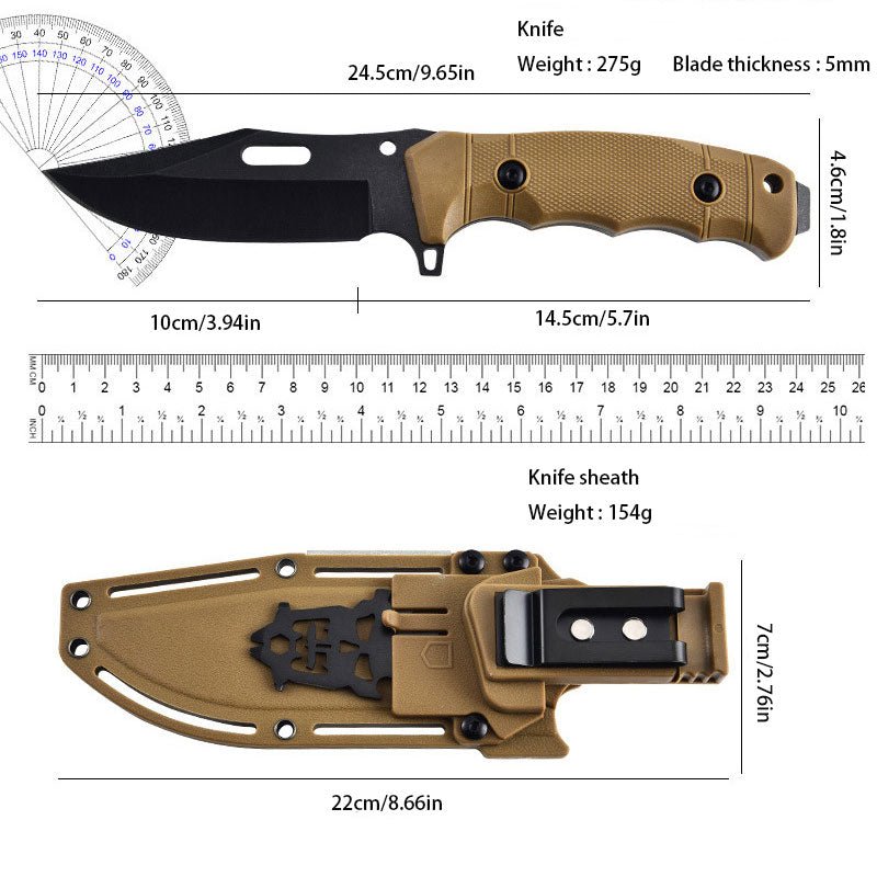 Wildcore Fixed Blade Survival Knife – Outdoor Tactical Tool - Terozi